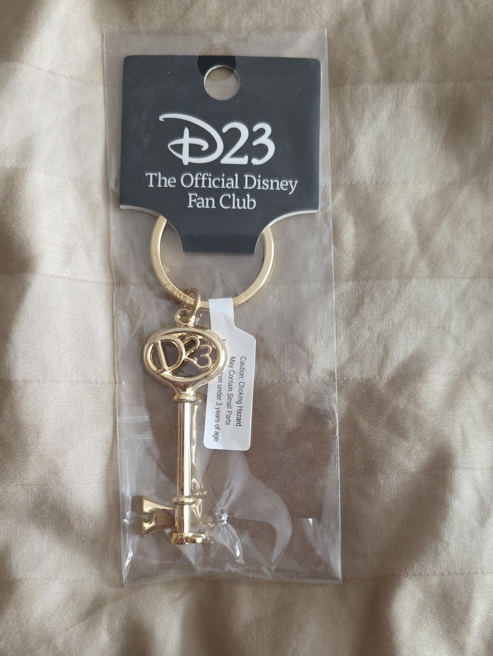 Disney D23 Gold Key Shaped Keychain